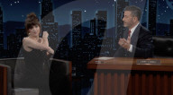 Dakota Johnson TV talk show wardrobe malfunction