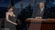 Dakota Johnson TV talk show wardrobe malfunction