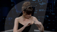 Dakota Johnson TV talk show wardrobe malfunction