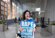 She Is Me protest - International Day for the Elimination of Sexual Violence in Areas of Conflict demonstration outside NEWS UK offices, London, UK.