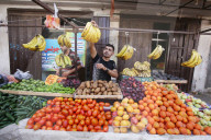 Gaza market brimming with goods