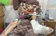 Wounded Gaza children in hospital
