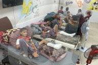 Wounded Gaza children in hospital