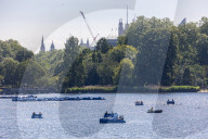 Sunshine and warm weather in London, UK.