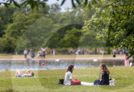 Sunshine and warm weather in London, UK.