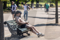 Sunshine and warm weather in London, UK.