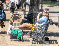 Sunshine and warm weather in London, UK.