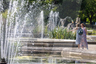 Sunshine and warm weather in London, UK.