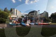 'Surfers Against Sewage' stage protest on the River Thames