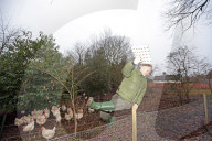 Julian Assange helps on the farm
