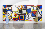 Al Held: About Space exhibition at the White Cube Bermondsey, London, UK