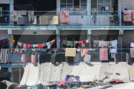 Displaced Gazans shelter in schools