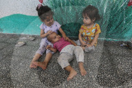 Displaced Gazans shelter in schools