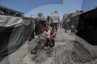 Displaced Gazans shelter in schools