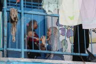 Displaced Gazans shelter in schools