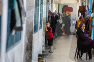 Displaced Gazans shelter in schools