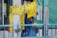 Displaced Gazans shelter in schools