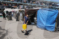Displaced Gazans shelter in schools