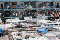 Displaced Gazans shelter in schools