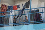 Displaced Gazans shelter in schools