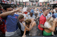 England's Euro 2024 Group C match against Slovenia at BOXPARK Croydon in south London, UK.