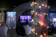 CNN Presidential Election Debate Seen on Screens in Times Square, New York, United States - 27 Jun 2024