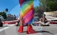St. Louis Pride parade delayed as Pro-Palestine protesters block path