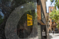 Barcelona - Graffiti and posters against tourism in Barcelona