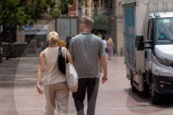 Barcelona - Graffiti and posters against tourism in Barcelona