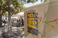 Barcelona - Graffiti and posters against tourism in Barcelona