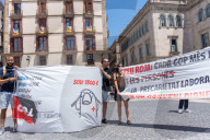 Barcelona - Protest by Red Cross workers