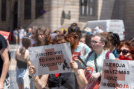 Barcelona - Protest by Red Cross workers
