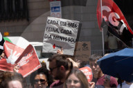 Barcelona - Protest by Red Cross workers