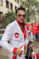 FUSSBALL - EURO 2024: Fanmärsche vor dem Spiel England - Schweiz in Düsseldorf