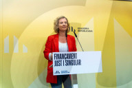 Press conference of Esquerra Republicana de Catalunya