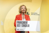 Press conference of Esquerra Republicana de Catalunya