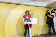 Press conference of Esquerra Republicana de Catalunya