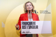 Press conference of Esquerra Republicana de Catalunya