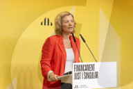 Press conference of Esquerra Republicana de Catalunya