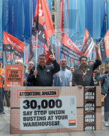 Protest outside Amazon London HQ