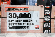 Protest outside Amazon London HQ