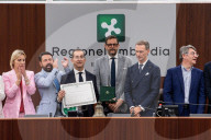 Premiazione delle squadre professionistiche lombarde in Consiglio Regionale della Lombardia