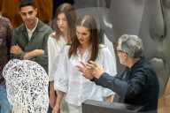 Barcelona, Princess Leonor and Infanta Sofia visit Jaume Plensa