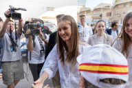 Barcelona, Princess Leonor and Infanta Sofia visit Jaume Plensa