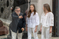Barcelona, Princess Leonor and Infanta Sofia visit Jaume Plensa