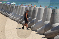 Tetrapods on Odesa beaches
