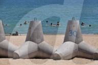 Tetrapods on Odesa beaches