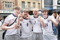 England fans in Leicester Square, London, Great Britain 
14th July 2024