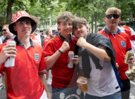 England fans in Leicester Square, London, Great Britain 
14th July 2024
