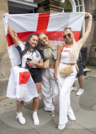 England fans in Leicester Square, London, Great Britain 
14th July 2024